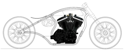 Model 12 Frame - "Sportster & Buell Crossbreed"